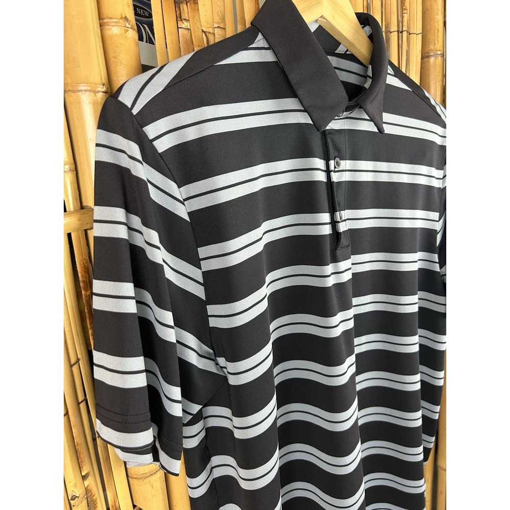 Under Armour Heat Gear Men's Short Sleeve Polo - Black Gray - Medium Loose Fit - Picture 7 of 15